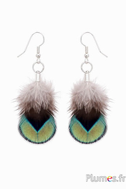 Orecchini MONO modello 4 - lunghezza 5 cm - naturale